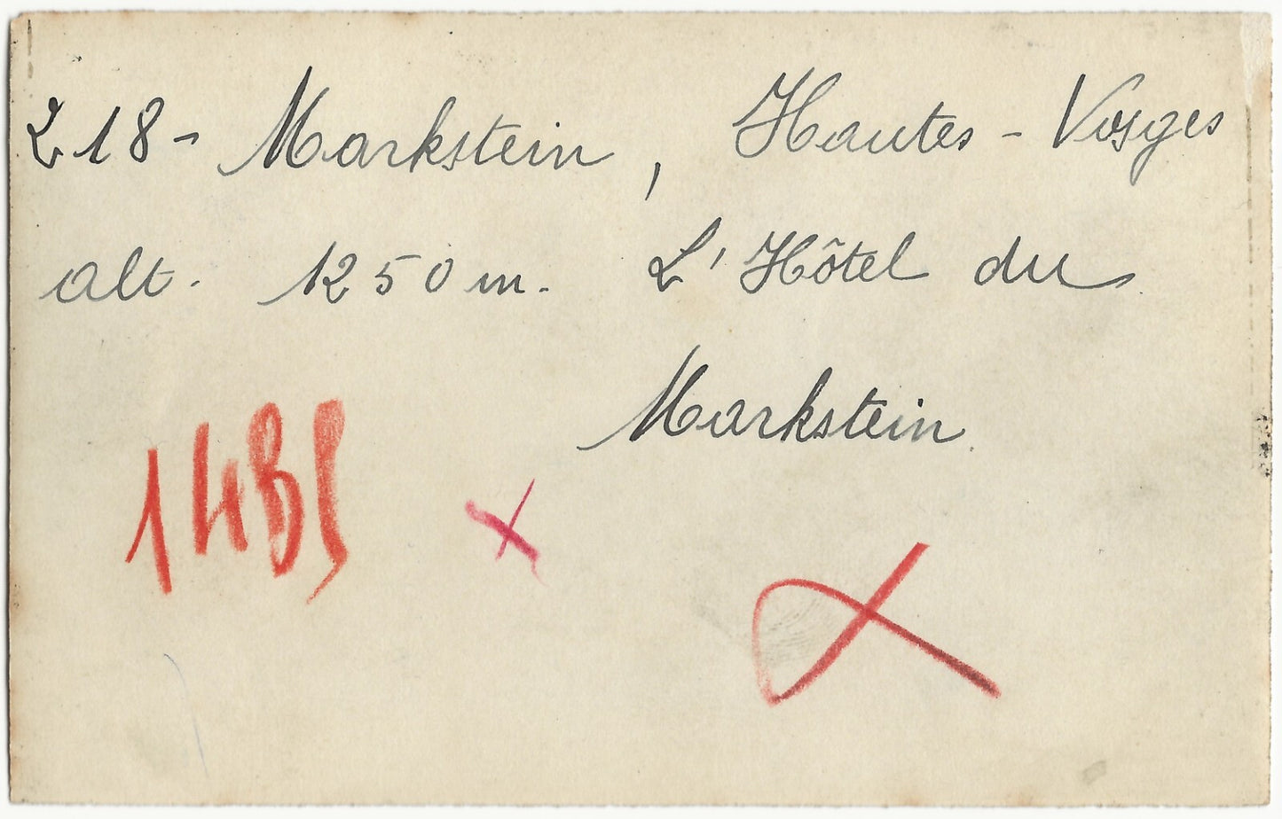 Plaque verre photo, négatif noir & blanc 9x14 cm, grand Hôtel Markstein, voiture