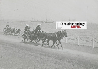 Yokohama, Japon, photo ancienne plaque verre, noir & blanc, positif 8,5x10 cm