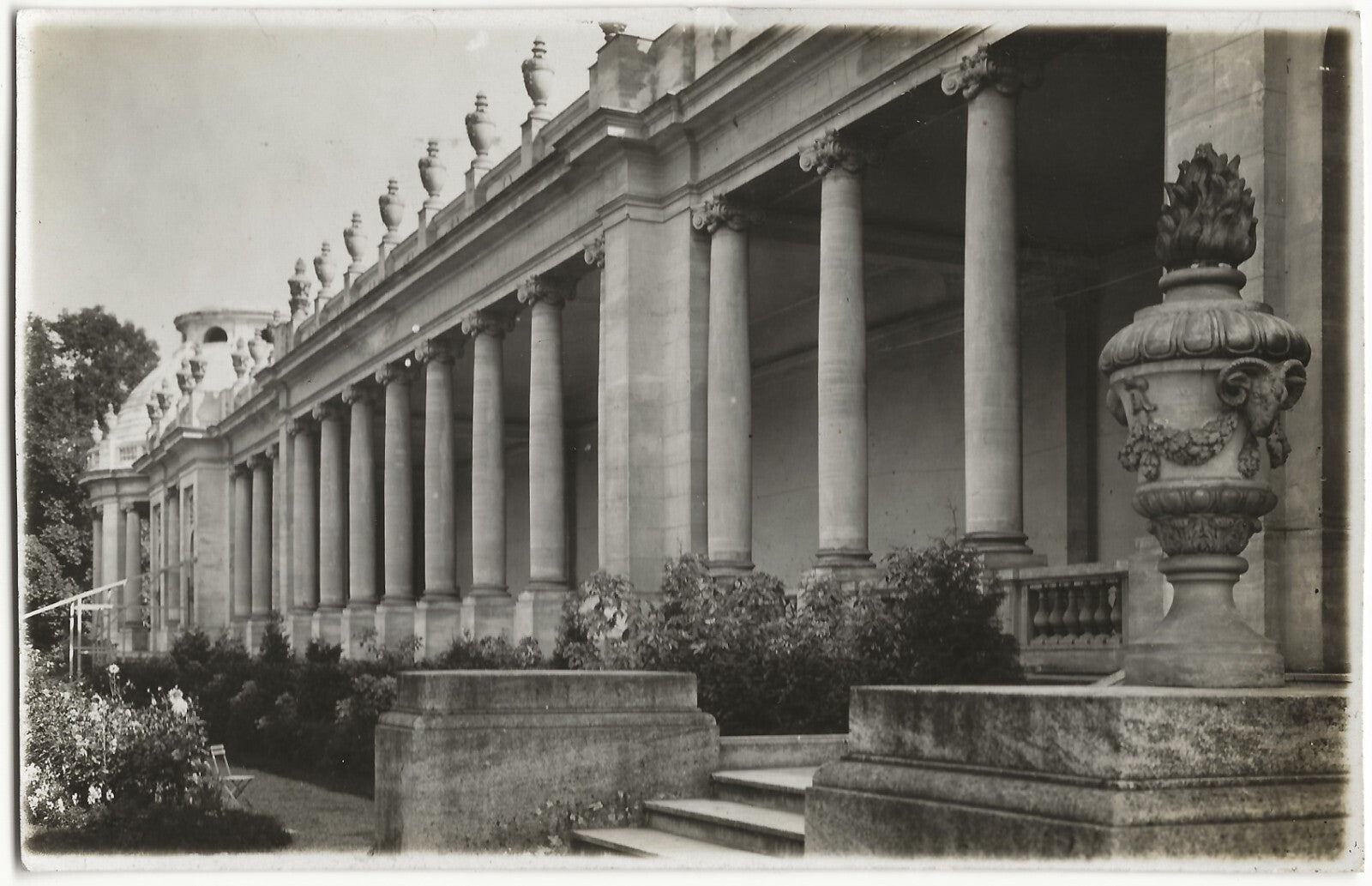 Plaque verre photo anncienne, négatif noir & blanc 9x14 cm, therme de Nancy