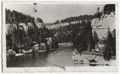 Plaque verre photo négatif noir & blanc 9x14 cm, Rochers Louis-Philippe, Doubs