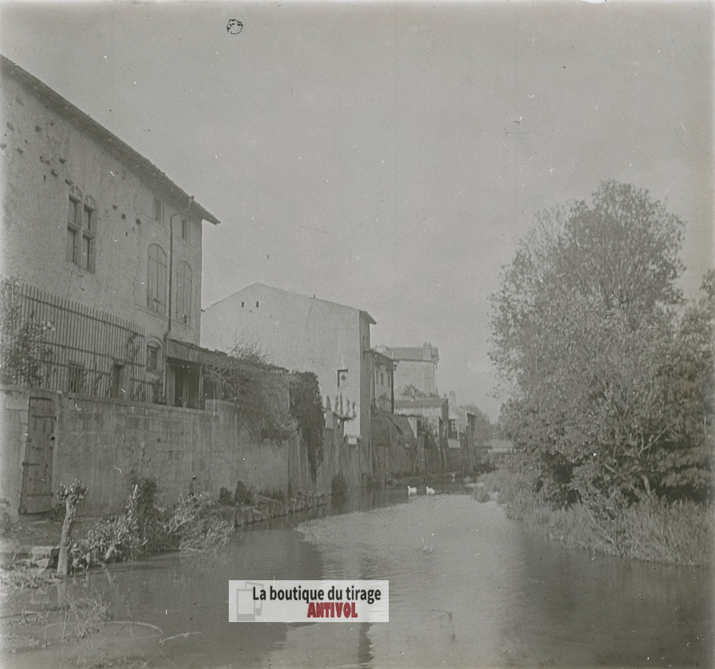 Vézelise, village France, guerre WW1, plaque verre photo ancienne stéréo 6x13 cm