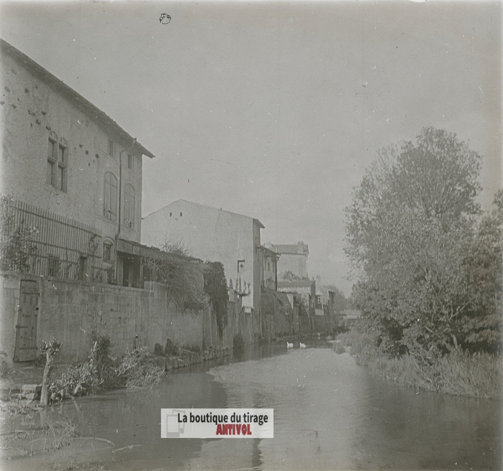 Vézelise, village France, guerre WW1, plaque verre photo ancienne stéréo 6x13 cm