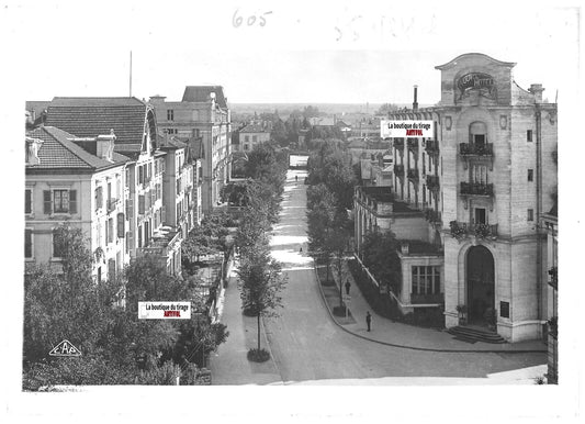 Plaque verre photo ancienne positif noir et blanc 13x18 cm Vittel Hôtel Vosges