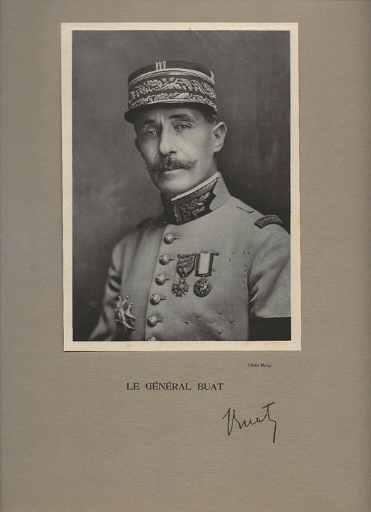 Photo ancienne, portrait militaire général Buat, cliché Melcy, France