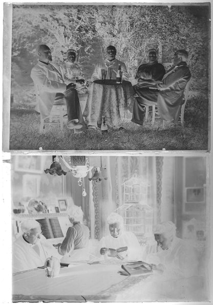 Famille, Belgique, photos anciennes plaque de verre, lot de 10 négatifs 13x18 cm