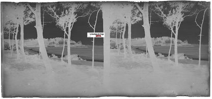 Perros-Guirec Trestraou, Plaque verre photo stéréo, négatif noir & blanc 6x13 cm