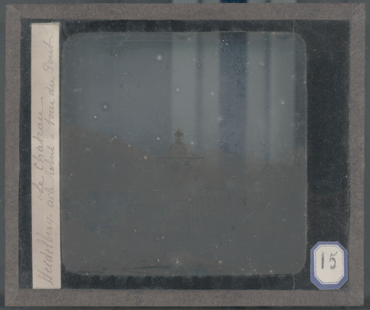 Ruprechtsbau, Heidelberg, Allemagne, photo plaque verre, positif 8,5x10 cm