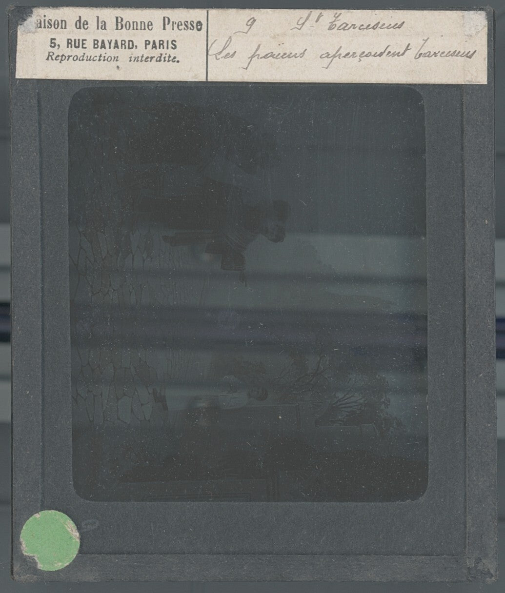 Tarcisius de Rome, Italie, dessin, photo plaque de verre, positif 8,5x10 cm