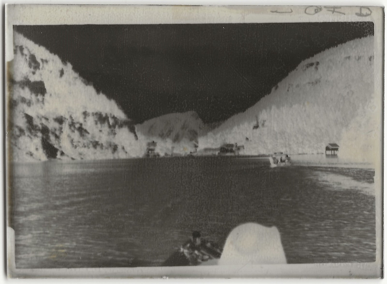 Doubs, bassin du Saut, Plaque verre photo, négatif ancien noir & blanc 6x9 cm