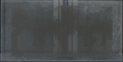 Hippodrome de Longchamp, Paris, plaque verre stéréoscopique, positif 8,5x17 cm