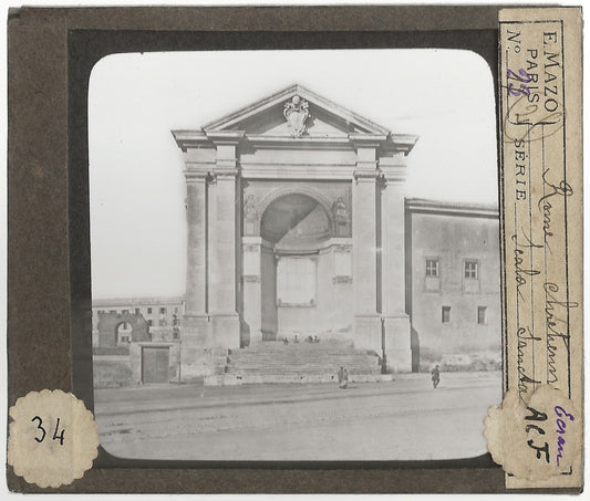 Scala Santa, Rome, Italie, photo ancienne plaque de verre, positif 8,5x10 cm