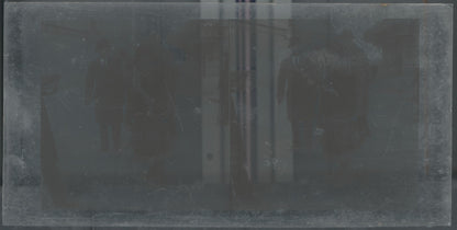 Hippodrome de Longchamp, Paris, plaque verre stéréoscopique, positif 8,5x17 cm