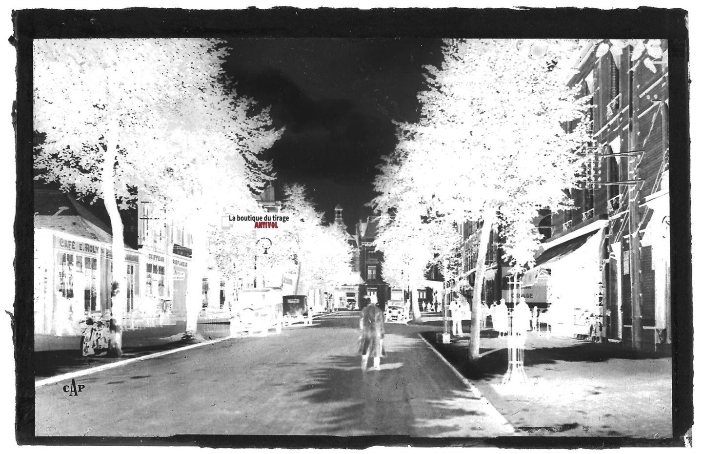 Plaque verre photo ancienne négatif noir & blanc 09x14 cm Charleville-Mézières