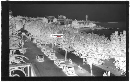 Saint-Raphaël France, voitures, Plaque verre photo, négatif noir & blanc 9x14 cm