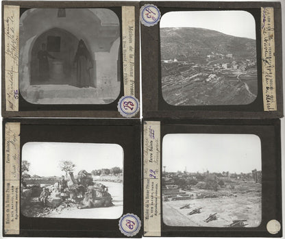 Palestine Jérusalem voyage, photos plaques de verre, lot 10 positifs 8,5x10 cm