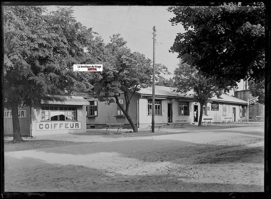 Camp militaire Bitche, Plaque verre photo, négatif noir & blanc 10x15 cm France