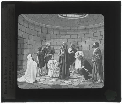 Tarcisius de Rome, Italie, dessin, photo plaque de verre, positif 8,5x10 cm