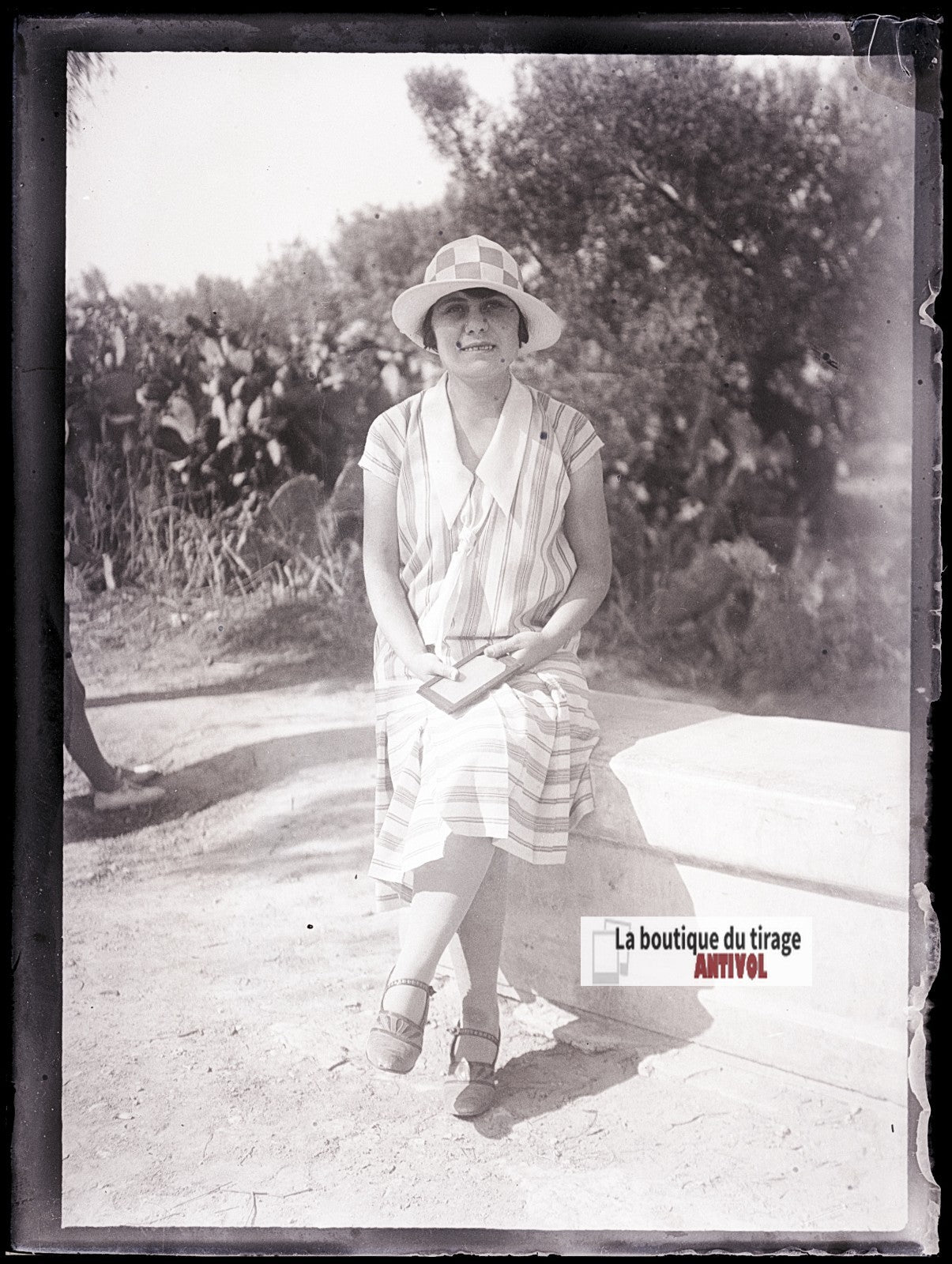 Femme portrait, photo ancienne plaque verre, négatif noir & blanc, 9x12 cm