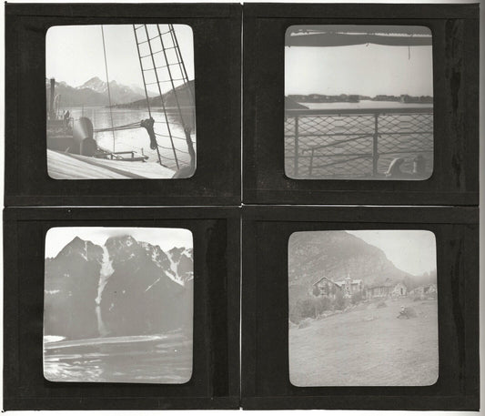 Norvège, bateaux, Swartissen, photos plaques de verre, lot 10 positifs 8,5x10 cm