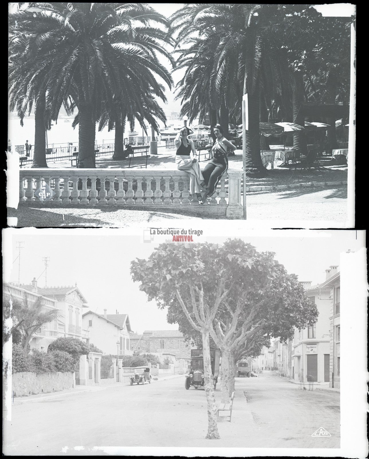 Sainte-Maxime, bateaux, photos plaque de verre, lot de 5 négatifs 9x14 cm