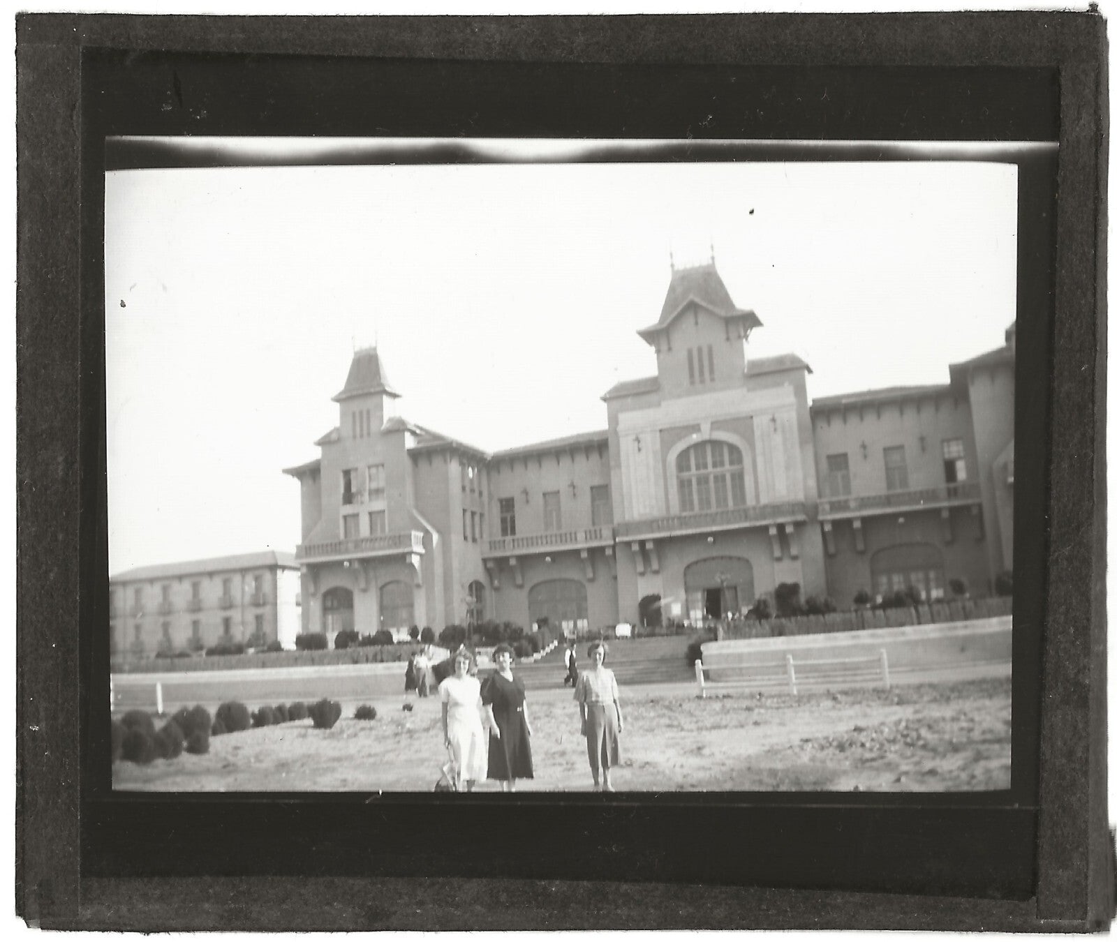 Valras-Plage, casino, France, photo ancienne plaque de verre, positif 8,5x10 cm