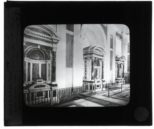 Abbaye Tre Fontane, Rome, photo ancienne plaque de verre, positif 8,5x10 cm