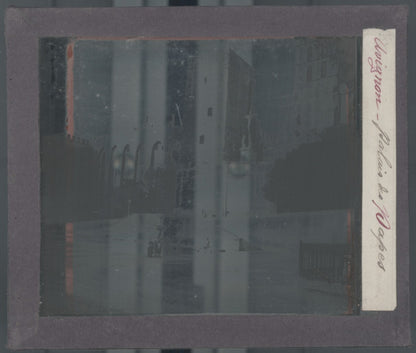 Palais des Papes, Avignon, photo plaque verre, noir & blanc, positif 8,5x10 cm