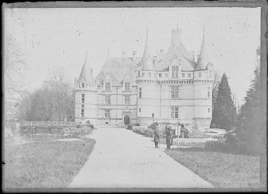 Plaque verre photo ancienne négatif noir et blanc 6x9 cm château glass plate - La Boutique Du Tirage 