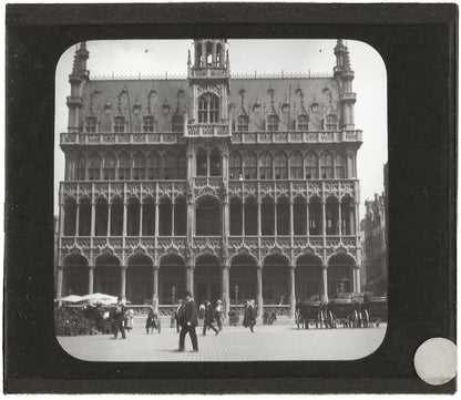 Bruxelles, La Maison du Roi, Belgique, photo plaque de verre, positif 8,5x10 cm