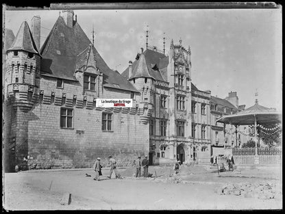 Saumur, Hôtel de Ville, Plaque verre photo, négatif noir & blanc 9x12 cm