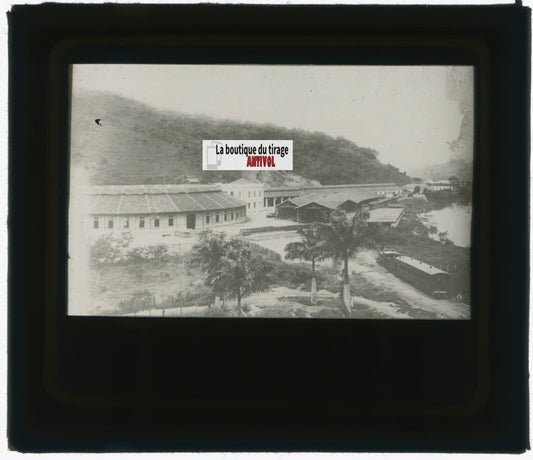 Além Paraíba, Minas Gerais, photo plaque verre, noir & blanc, positif 8,5x10 cm