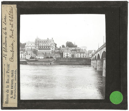 Château royal d'Amboise, photo ancienne plaque de verre, positif 8,5x10 cm