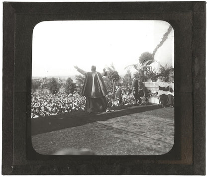 Foule, Canada Congrès Montréal, photo plaque de verre, positif 8,5x10 cm