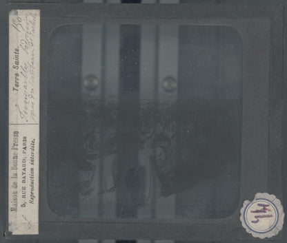 Funérailles, Bethléem, photo plaque verre, noir & blanc, positif 8,5x10 cm