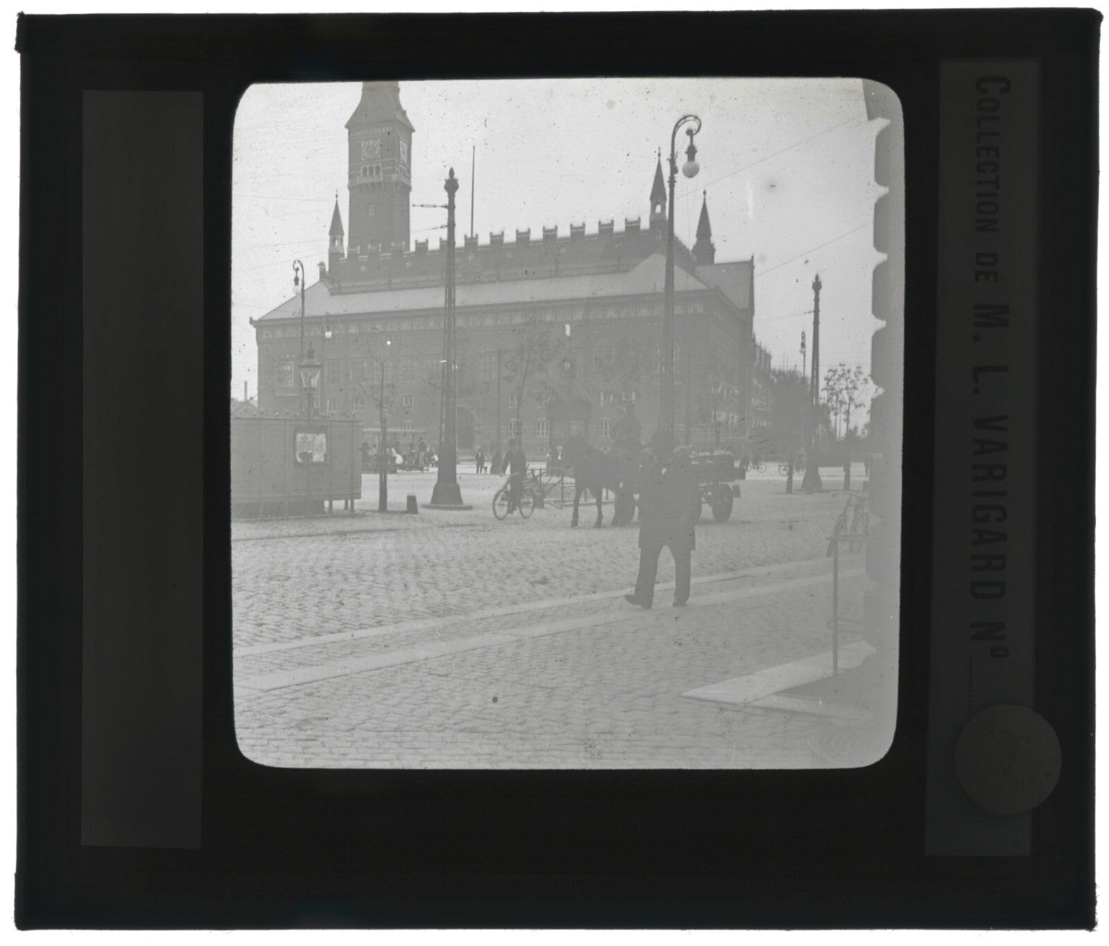 Copenhague, Danemark, photo ancienne plaque de verre, positif 8,5x10 cm