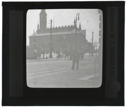 Copenhague, Danemark, photo ancienne plaque de verre, positif 8,5x10 cm