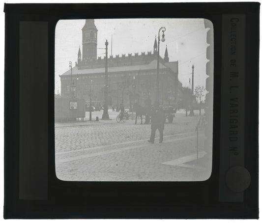 Copenhague, Danemark, photo ancienne plaque de verre, positif 8,5x10 cm