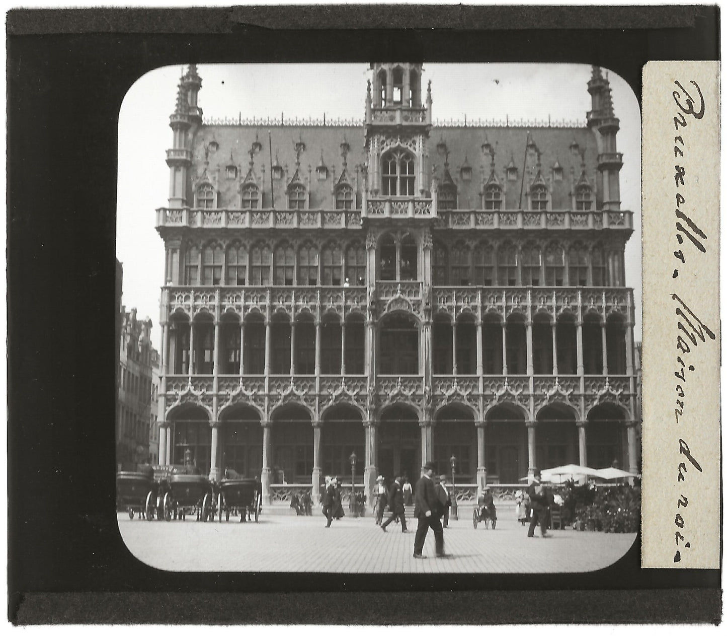 Bruxelles, La Maison du Roi, Belgique, photo plaque de verre, positif 8,5x10 cm