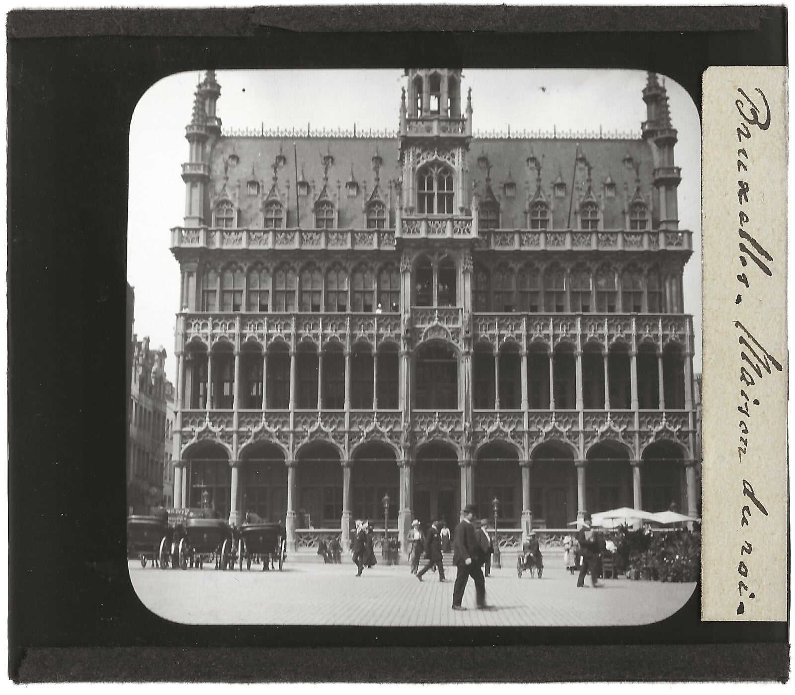 Bruxelles, La Maison du Roi, Belgique, photo plaque de verre, positif 8,5x10 cm