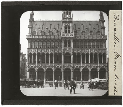 Bruxelles, La Maison du Roi, Belgique, photo plaque de verre, positif 8,5x10 cm