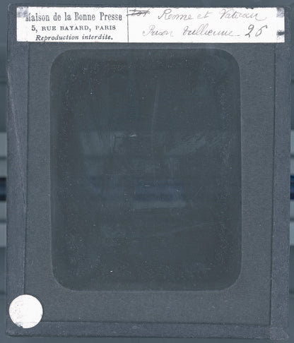La Prison Romaine, Rome, photo ancienne plaque de verre, positif 8,5x10 cm