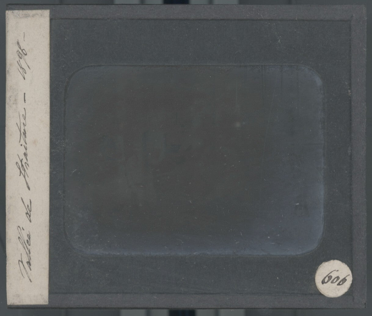 Famille, promenade, photo plaque de verre, noir & blanc, positif 8,5x10 cm