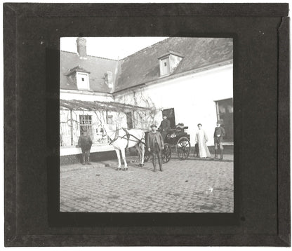 Chasse, Cerny-lès-Bucy, photo ancienne plaque de verre, positif 8,5x10 cm