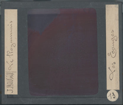 Gorges des Écouges, photo J. Moulin, plaque verre couleur, positif 8,5x10 cm