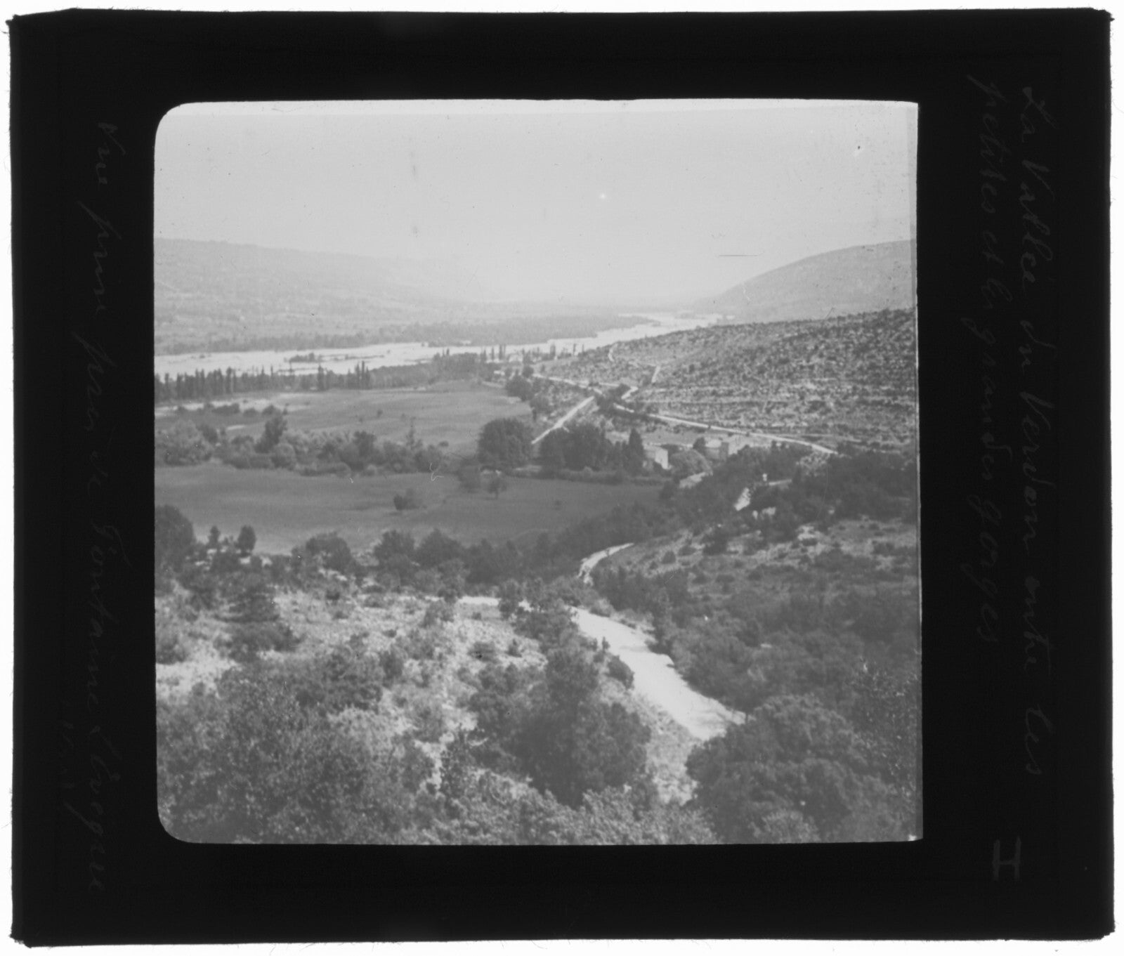 Vallée du Verdon, Fontaine l’Evêque, photo plaque de verre, positif 8,5x10 cm