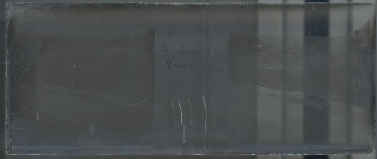 Sidi Harazem, Maroc, Plaque verre stéréo, positif noir & blanc 4,5x10,7 cm