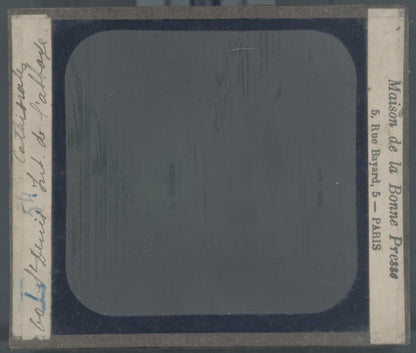 Cathédrale de Saint-Denis, photo plaque verre, noir & blanc, positif 8,5x10 cm