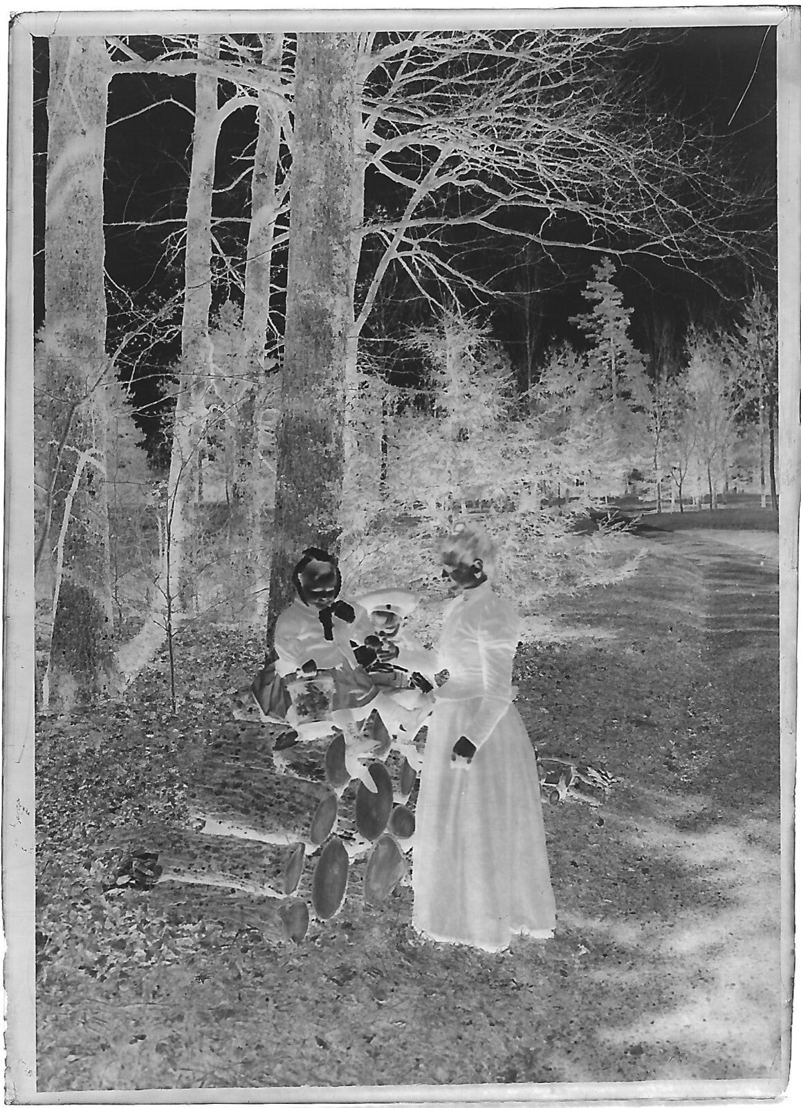 Bailly, France, château, photos plaque de verre, lot de 10 négatifs 6x9 cm