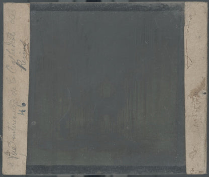 Cathédrale de Reims, photo plaque verre, noir & blanc, positif 8,5x10 cm