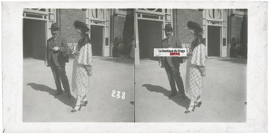 Hippodrome de Longchamp, Paris, stéréoscopie plaque verre, positif 8,5x17 cm